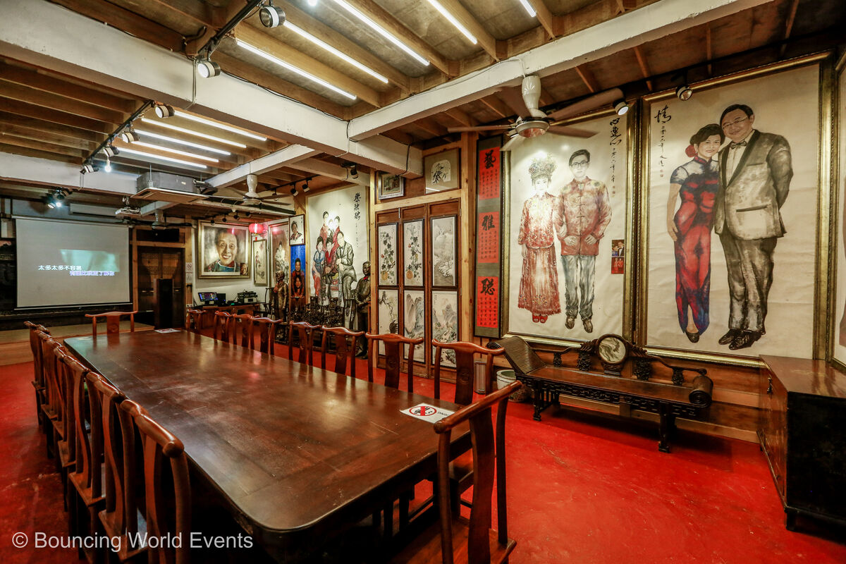 1st floor gallery with paintings